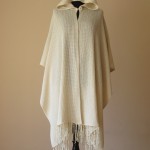 C019 Cotton Cape with Tassels and Hood and Button